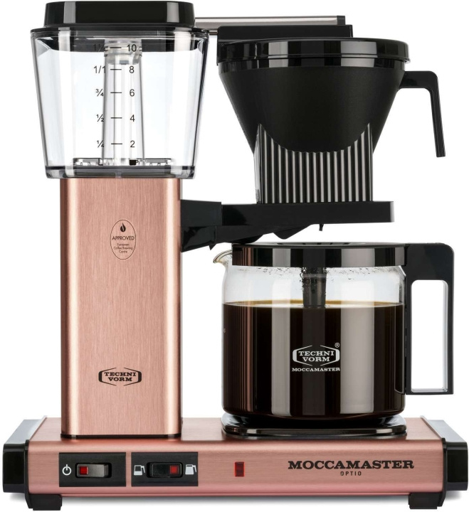 Moccamaster Optio -kahvinkeitin, ruusukulta i gruppen HJEM, HUS OG HAGE / Husholdningsapparater / Kaffe og espresso / Kaffetraktere hos TP E-commerce Nordic AB (C40904)