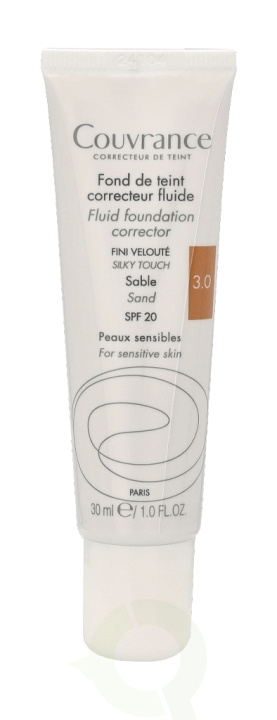 Avene Couvrance Fluid Foundation Corrector SPF20 30 ml #3.0 Sand i gruppen HELSE OG SKJØNNHET / Makeup / Makeup ansikt / Foundation hos TP E-commerce Nordic AB (C41241)