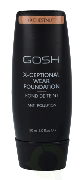 Gosh X-Ceptional Wear Foundation Long Lasting Makeup 30 ml 19 Chestnut i gruppen HELSE OG SKJØNNHET / Makeup / Makeup ansikt / Foundation hos TP E-commerce Nordic AB (C41481)