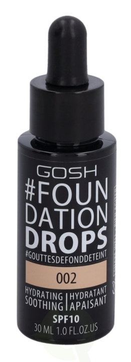 Gosh Foundation Drops SPF10 30 ml #002 Ivory i gruppen HELSE OG SKJØNNHET / Makeup / Makeup ansikt / Foundation hos TP E-commerce Nordic AB (C41482)