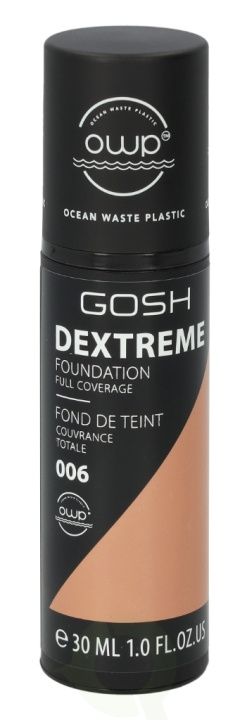 Gosh Dextreme Full Coverage Foundation 30 ml 006 Honey i gruppen HELSE OG SKJØNNHET / Makeup / Makeup ansikt / Foundation hos TP E-commerce Nordic AB (C41499)