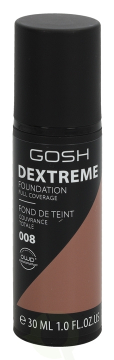 Gosh Dextreme Full Coverage Foundation 30 ml 008 Golden i gruppen HELSE OG SKJØNNHET / Makeup / Makeup ansikt / Foundation hos TP E-commerce Nordic AB (C41501)