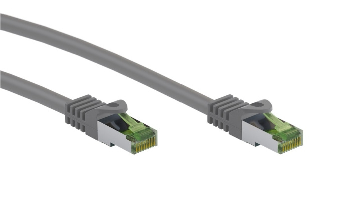 Goobay RJ45-koblingskabel med CAT 8.1 S/FTP-råkabel, AWG 26, grå kobberleder, LSZH halogenfri kabelmantel, RJ45-kontakt (CAT 6A), 7,5 m i gruppen Datautstyr / Kabler og adaptere / Nettverk / Cat8 hos TP E-commerce Nordic AB (C43058)