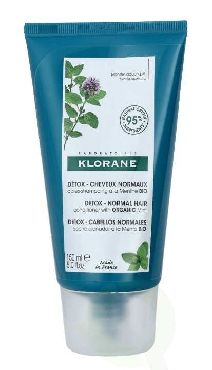 Klorane Anti-Pollution Conditioner With Aquatic Mint 150 ml Detox-Normal Hair i gruppen HELSE OG SKJØNNHET / Hår & styling / Hårpleie / Balsam hos TP E-commerce Nordic AB (C46610)