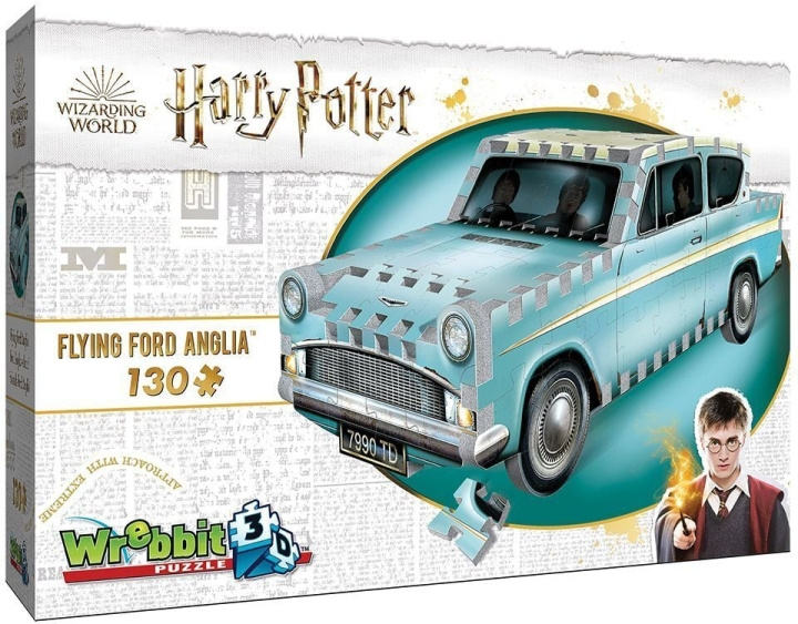 Wrebbit Flying Ford Anglia 3D-pussel, 130 bitar i gruppen SPORT, FRITID & HOBBY / Hobby / Puslespill hos TP E-commerce Nordic AB (C46890)