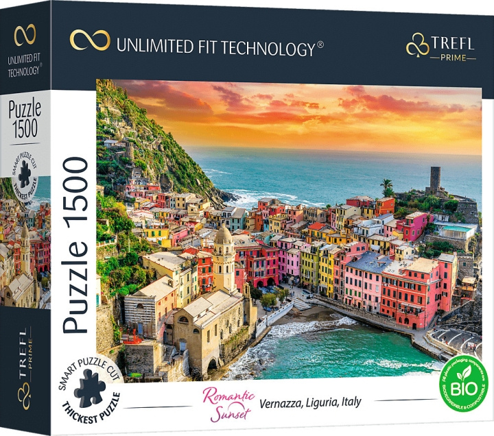 TREFL Prime Vernazza, Ligurien, Italien pussel, 1500 bitar i gruppen SPORT, FRITID & HOBBY / Hobby / Puslespill hos TP E-commerce Nordic AB (C46905)