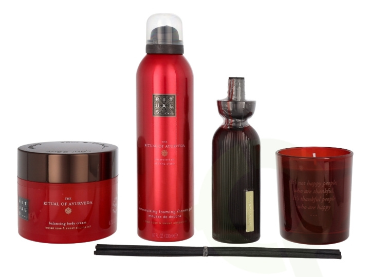 Rituals Ayurveda Set 610 ml Foaming Shower Gel 200ml/Fragrance Sticks 70ml/Body Cream 200ml/Candle 140gr i gruppen HELSE OG SKJØNNHET / Gavesett / Gavesett for henne hos TP E-commerce Nordic AB (C47483)