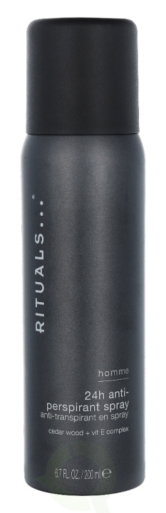 Rituals Homme 24H Anti-Perspirant Spray 200 ml Cedar Wood + Vit E Complex i gruppen HELSE OG SKJØNNHET / Duft og parfyme / Deodorant / Deo for han hos TP E-commerce Nordic AB (C47579)