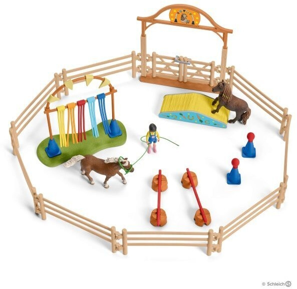 Schleich Farm World 42481 - Agilitytrening for ponnier i gruppen LEKER, BARN OG BABY / Leker / Figurer, miniatyrer og tilbehør hos TP E-commerce Nordic AB (C47795)