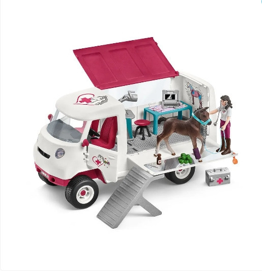 Schleich Horse Club 42439 Mobil veterinär med hannoveranerföl i gruppen LEKER, BARN OG BABY / Leker / Figurer, miniatyrer og tilbehør hos TP E-commerce Nordic AB (C47834)