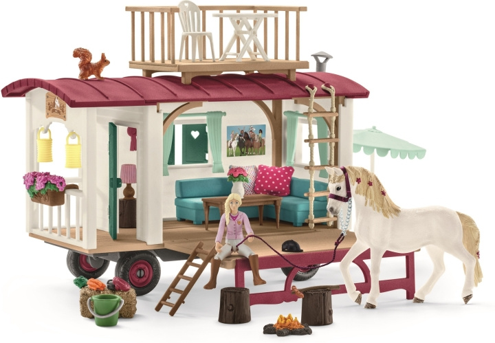 Schleich Horse Club 42593 - Campingvogn for hemmelige klubbmøter i gruppen LEKER, BARN OG BABY / Leker / Figurer, miniatyrer og tilbehør hos TP E-commerce Nordic AB (C47843)