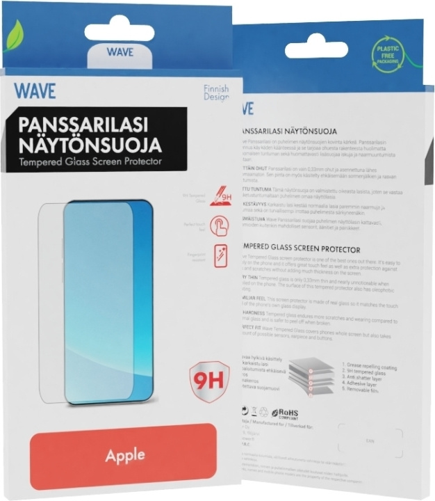 Wave panserglass, iPhone 15 Pro Max i gruppen SMARTTELEFON & NETTBRETT / Mobilbeskyttelse / Apple / iPhone 15 hos TP E-commerce Nordic AB (C48045)