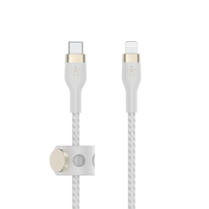 Belkin BOOST CHARGE USB-C til LTG Flettet silikon, 2 m, hvit i gruppen SMARTTELEFON & NETTBRETT / Ladere og Kabler / Kabler / Kabler Lightning hos TP E-commerce Nordic AB (C48190)