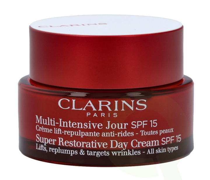 Clarins Super Restorative Day Cream SPF15 50 ml All Skin Types i gruppen HELSE OG SKJØNNHET / Hudpleie / Ansikt / Ansiktskrem hos TP E-commerce Nordic AB (C48981)