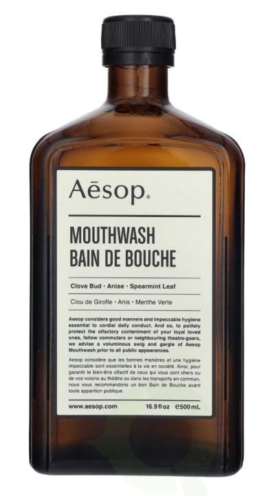 AESOP Mouthwash 500 ml i gruppen HELSE OG SKJØNNHET / Munnpleie / Elektriske tannbørster tilbehør hos TP E-commerce Nordic AB (C49339)