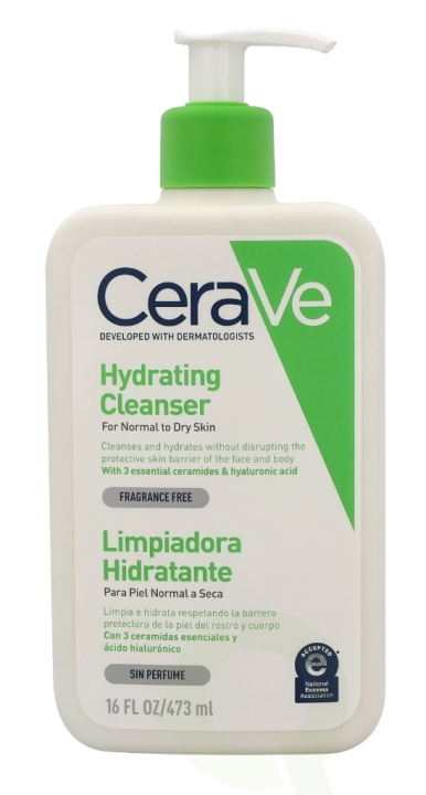 Cerave Hydrating Cleanser w/Pump 473 ml For Normal To Dry Skin i gruppen HELSE OG SKJØNNHET / Hudpleie / Ansikt / Rengjøring hos TP E-commerce Nordic AB (C49604)