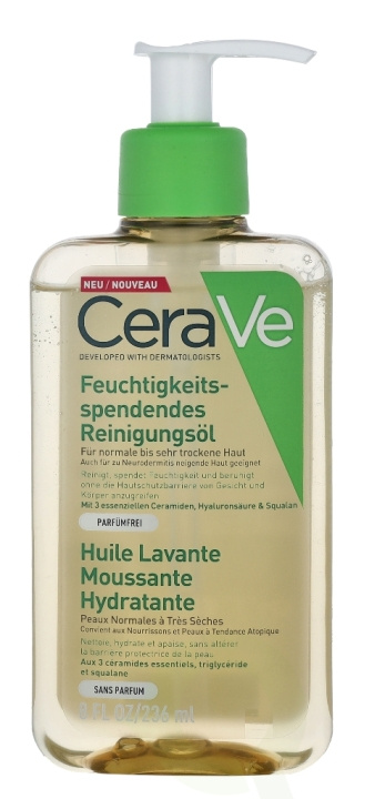 Cerave Hydrating Foaming Oil Cleanser 236 ml For Normal To Very Dry Skin i gruppen HELSE OG SKJØNNHET / Hudpleie / Ansikt / Rengjøring hos TP E-commerce Nordic AB (C49627)