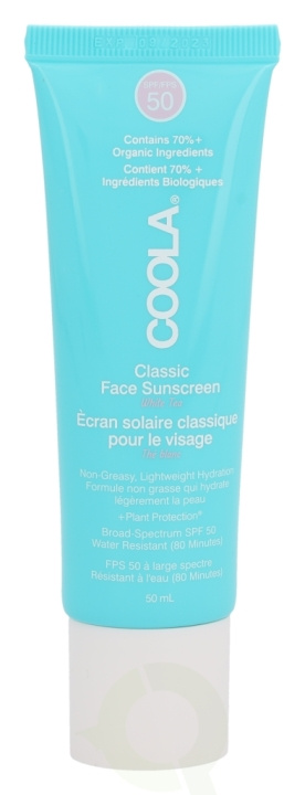 Coola Classic Sunscreen Face Moisturizer SPF50 50 ml White Tea i gruppen HELSE OG SKJØNNHET / Hudpleie / Soling / Solkrem hos TP E-commerce Nordic AB (C49995)