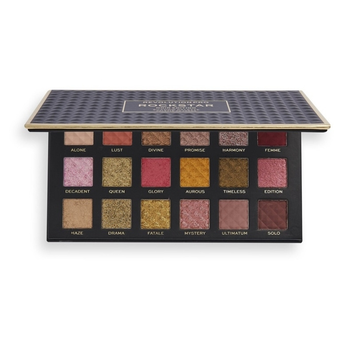 Makeup Revolution PRO Rockstar Shadow Palette Noir Edition i gruppen HELSE OG SKJØNNHET / Makeup / Øyne og øyebryn / Øyeskygger hos TP E-commerce Nordic AB (C51956)