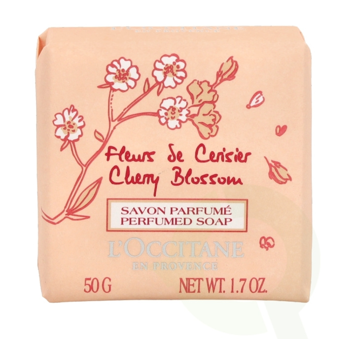 L\'Occitane Cherry Blossom Perfumed Soap 50 gr i gruppen HELSE OG SKJØNNHET / Hudpleie / Kroppspleie / Duftsåpe hos TP E-commerce Nordic AB (C52556)