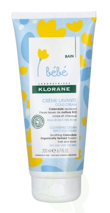 Klorane Bebe Cleansing Cold Cream - Flowers 200 ml Dry And Very Dry Skin i gruppen HELSE OG SKJØNNHET / Hudpleie / Ansikt / Rengjøring hos TP E-commerce Nordic AB (C52646)