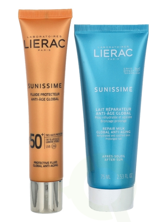 Lierac Paris Lierac Sunissime Protective SPF50+ Age Set 115 ml Face Fluid 40ml/After Sun Milk 75ml i gruppen HELSE OG SKJØNNHET / Gavesett / Gavesett for henne hos TP E-commerce Nordic AB (C53043)