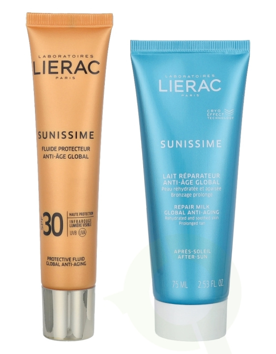 Lierac Paris Lierac Sunissime Protective SPF30+ Age Set 115 ml Face Fluid 40ml/After Sun Milk 75ml i gruppen HELSE OG SKJØNNHET / Gavesett / Gavesett for henne hos TP E-commerce Nordic AB (C53044)