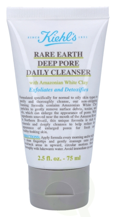 Kiehls Kiehl\'s Rare Earth Deep Pore Daily Cleanser 75 ml i gruppen HELSE OG SKJØNNHET / Hudpleie / Ansikt / Rengjøring hos TP E-commerce Nordic AB (C53236)