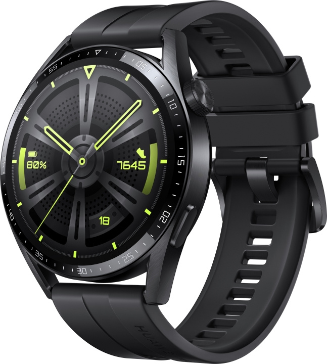 Huawei Watch GT 3 - Smartwatch, 46 mm, Svart i gruppen SPORT, FRITID & HOBBY / Smartwatch og Aktivitetsmålere / Smartwatches hos TP E-commerce Nordic AB (C53995)