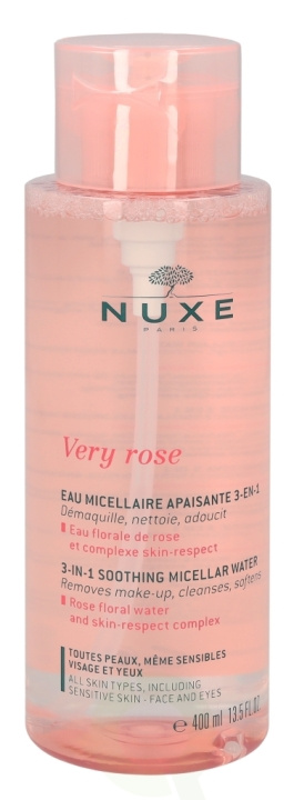 Nuxe Very Rose 3-In-1 Soothing Micellar Water 400 ml i gruppen HELSE OG SKJØNNHET / Hudpleie / Ansikt / Ansiktsvann & Facemist hos TP E-commerce Nordic AB (C54411)