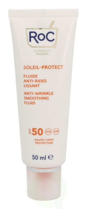 ROC Soleil-Protect Anti-Wrinkle Smoothing Fluid SPF50+ 50 ml Visibly Reduces Wrinkles i gruppen HELSE OG SKJØNNHET / Hudpleie / Soling / Solkrem hos TP E-commerce Nordic AB (C54984)