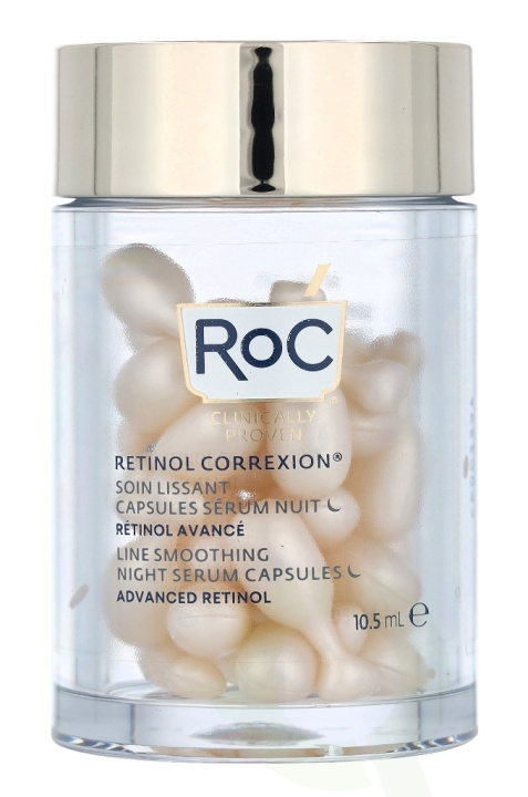 ROC Retinol Correxion Line Smoothing Night Serum 10.5 ml 30 Capsules i gruppen HELSE OG SKJØNNHET / Hudpleie / Ansikt / Hudserum hos TP E-commerce Nordic AB (C55000)