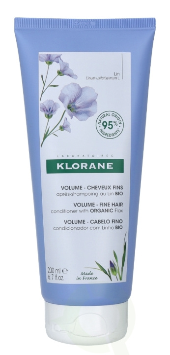 Klorane Volume Conditioner With Organic Flax 200 ml For Fine Hair i gruppen HELSE OG SKJØNNHET / Hår & styling / Hårpleie / Balsam hos TP E-commerce Nordic AB (C55507)