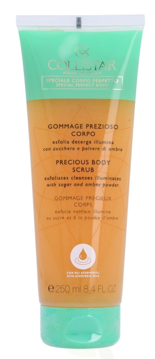 Collistar Precious Body Scrub 250 ml With Sugar And Amber Powder i gruppen HELSE OG SKJØNNHET / Hudpleie / Ansikt / Skrubb/peeling hos TP E-commerce Nordic AB (C55590)