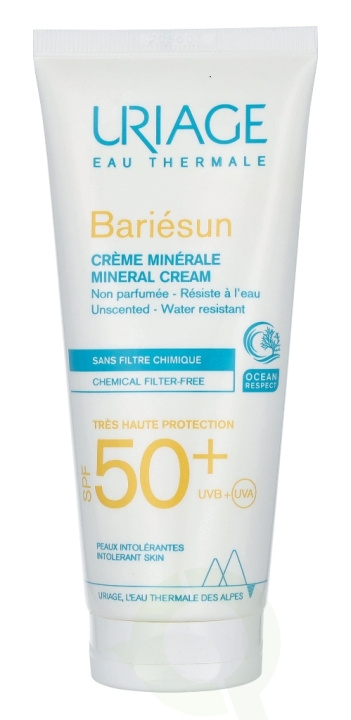 Uriage Bariesun Mineral Cream SPF50+ 100 ml Intolerant Skin i gruppen HELSE OG SKJØNNHET / Hudpleie / Soling / Solkrem hos TP E-commerce Nordic AB (C56527)