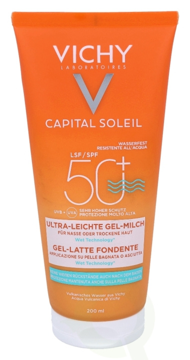 Vichy Ideal Soleil Ultra-Melting Milk Gel SPF50 200 ml Wet Or Dry Skin Application i gruppen HELSE OG SKJØNNHET / Hudpleie / Soling / Solkrem hos TP E-commerce Nordic AB (C56632)