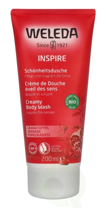 Weleda Inspire Pomegranate Creamy Body Wash 200 ml i gruppen HELSE OG SKJØNNHET / Hudpleie / Kroppspleie / Bad- og dusjkrem hos TP E-commerce Nordic AB (C56730)