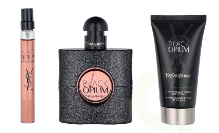 Yves Saint Laurent YSL Black Opium Giftset 110 ml Edp Spray 50ml/Edp Miniature 10ml/Body Lotion 50ml i gruppen HELSE OG SKJØNNHET / Gavesett / Gavesett for henne hos TP E-commerce Nordic AB (C56824)