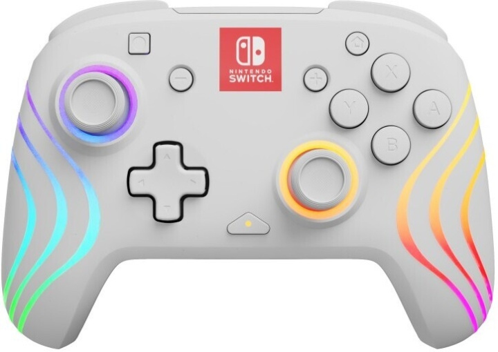 PDP Gaming Afterglow Wave Wireless Controller - trådløs spillkontroller, hvit, Switch i gruppen Elektronikk / TV-spill & tilbehør / Nintendo Switch / Tilbehør hos TP E-commerce Nordic AB (C57283)