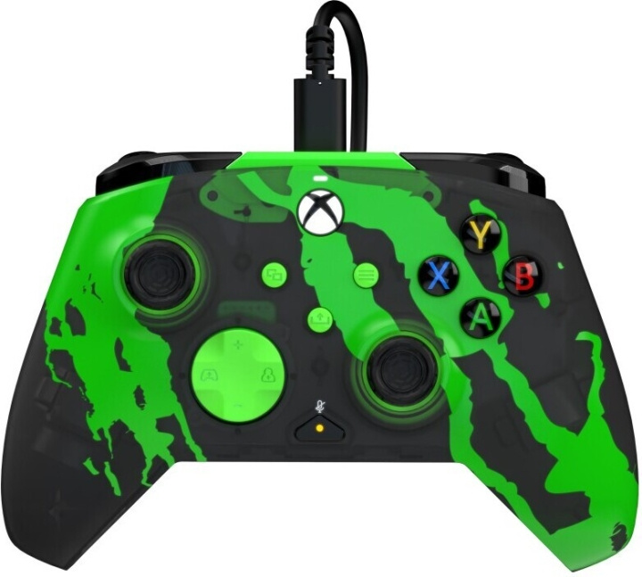 PDP Gaming Rematch Wired Controller - Jolt Green (Glow In Dark) - trådbunden spelkontroll, Xbox i gruppen Elektronikk / TV-spill & tilbehør / Xbox Series X / Tilbehør hos TP E-commerce Nordic AB (C57287)