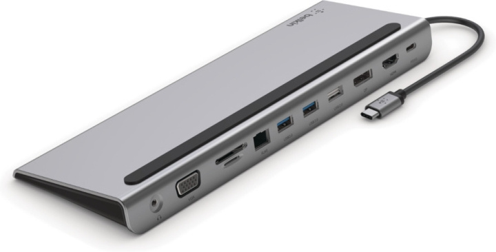 Belkin USB-C 11-i-1 Multiport - dokkingstasjon i gruppen Datautstyr / Bærbare datamaskiner og tilbehør / Dokkingstasjoner hos TP E-commerce Nordic AB (C57688)