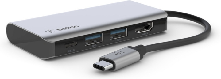 Belkin USB-C 4 i 1 Multi-Port Adapter i gruppen Datautstyr / Bærbare datamaskiner og tilbehør / Dokkingstasjoner hos TP E-commerce Nordic AB (C57716)