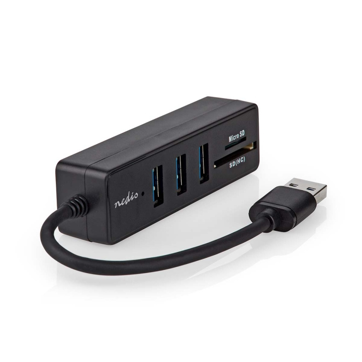 Nedis USB-hub | USB-A Han | 3x USB A Female | 5-Port port(s) | USB 3.2 Gen 1 | USB-Strøm | 5 Gbps | SD & MicroSD i gruppen Datautstyr / Datamaskin Tilbehør / USB-Hubs hos TP E-commerce Nordic AB (C57847)