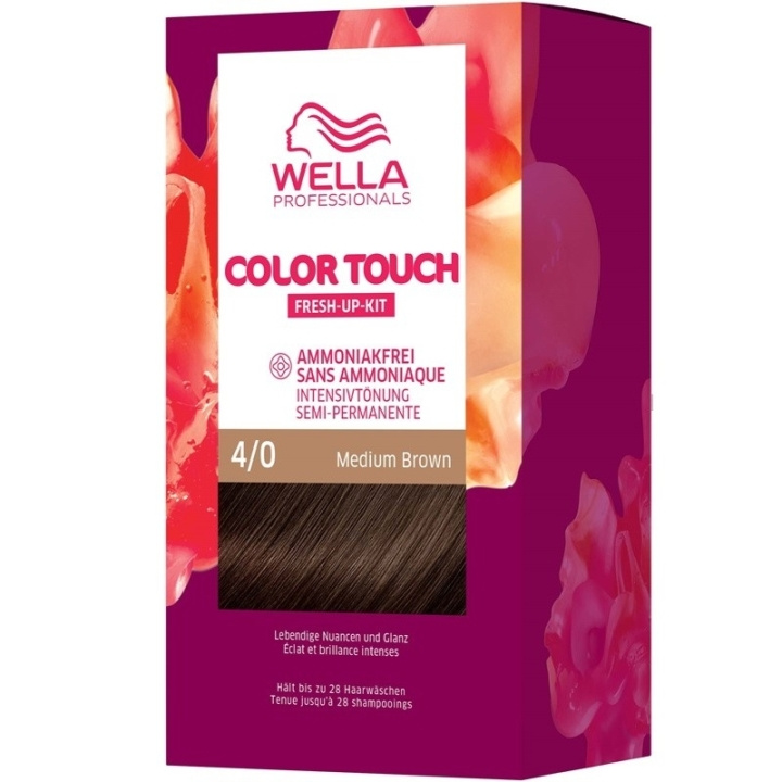 Wella Color Touch Pure Naturals 4/0 Medium Brown i gruppen HELSE OG SKJØNNHET / Hår & styling / Hårpleie / Hårfarge / Hårfarge & Fargebombe hos TP E-commerce Nordic AB (C57926)