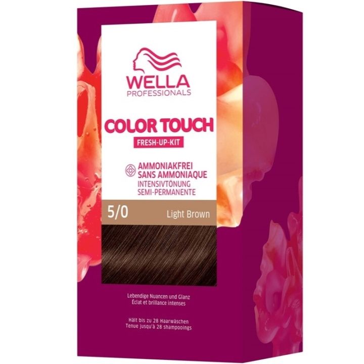 Wella Color Touch Pure Naturals 5/0 Light Brown i gruppen HELSE OG SKJØNNHET / Hår & styling / Hårpleie / Hårfarge / Hårfarge & Fargebombe hos TP E-commerce Nordic AB (C57928)