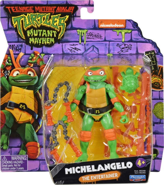 Teenage Mutant Ninja Turtles: Mutant Mayhem Michelangelo-figur i gruppen LEKER, BARN OG BABY / Leker / Figurer, miniatyrer og tilbehør hos TP E-commerce Nordic AB (C59136)