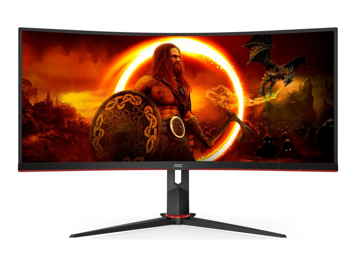 AOC Gaming CU34G2XP/BK 34 3440 x 1440 (UltraWide) HDMI DisplayPort 180Hz i gruppen Datautstyr / Dataskjerm / Dataskjermer hos TP E-commerce Nordic AB (C60496)