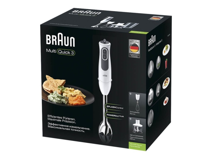 Braun Multiquick 3 MQ 3135 Hand Blender Turbo function White/grey i gruppen HJEM, HUS OG HAGE / Husholdningsapparater / Matprosessorer og kjøkkenassistenter / Stavmiksere hos TP E-commerce Nordic AB (C62069)