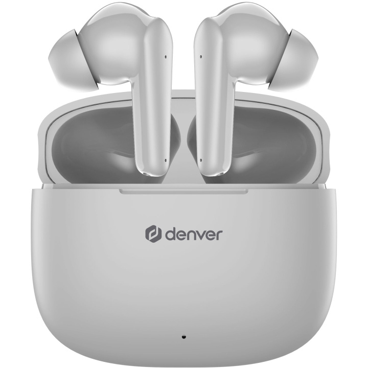 Denver TWE-48GR True wireless Bluetooth hörlur med laddetui i gruppen Elektronikk / Lyd & Bilde / Hodetelefoner & Tilbehør / Hodetelefoner hos TP E-commerce Nordic AB (C62199)