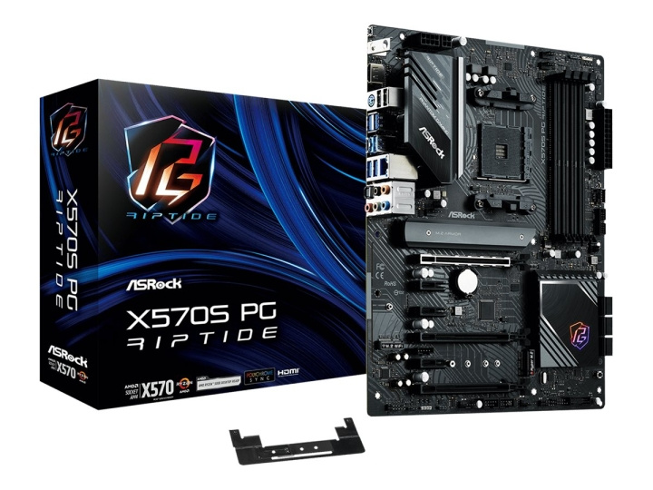 ASRock X570S PG Riptide ATX AM4 AMD X570 i gruppen Datautstyr / PC-Komponenter / Hovedkort hos TP E-commerce Nordic AB (C62657)